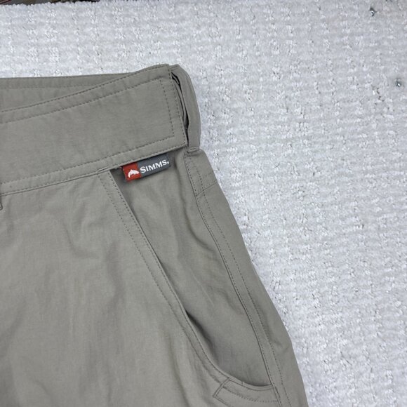 Simms Pants Mens XL Tan Stretch Utility Zip Pocket Fishing Outdoor Hiking Trail - Picture 6 of 16